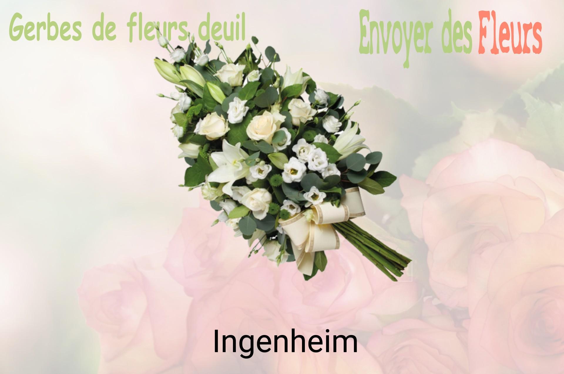 Gerbe de fleurs de deuil livrée à Ingenheim